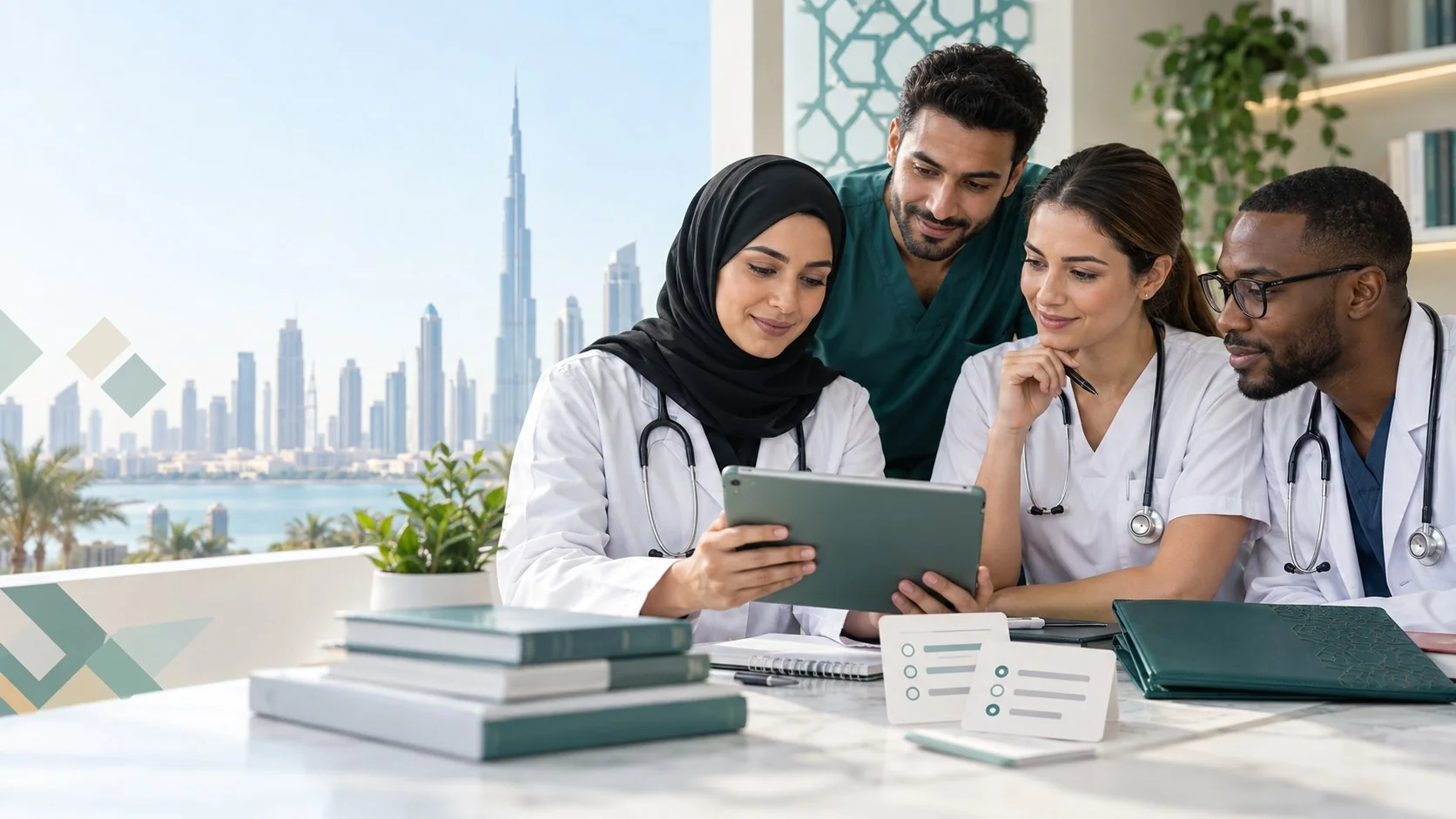 Healthcare professionals preparing for DHA Dubai licensing assessments